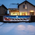 thumbnail image 4 of Christmas Yard Fence Banner Long Festive Decoration with Santa Reindeer for Outdoor Patio Railing Wall Holiday Decor, 4 of 9