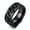 Black&Black, variant on 8mm Black Spinner Chain Bands Men's Stainless Steel Silver, Black Ring Size 7-13