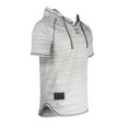 thumbnail image 3 of ZIMEGO Mens Short Sleeve Hoodie - Thin Color Block Raglan Henley T Shirt, 3 of 6