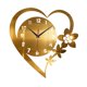 thumbnail image 2 of Reloj de pared con forma de corazón, decoración de pared, reloj decorativo de acrílico para dormitorio y hogar. Oro, 2 of 8
