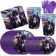 thumbnail image 2 of Decoraciones para fiesta de cumpleaños de la película Miércoles Addams Vajilla temática del miércoles Suministros para fiesta Vaso Plato Globo para baby shower, 2 of 5