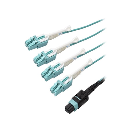 UPC: 0065030878432 | StarTech.com MPO8LCPL1M MTP to LC Breakout Cable – 3 ft / 1m – OM3 Multimode – 40Gb – Pull Tab – Plenum – MPO / MTP Connector – Fiber Optic Cable