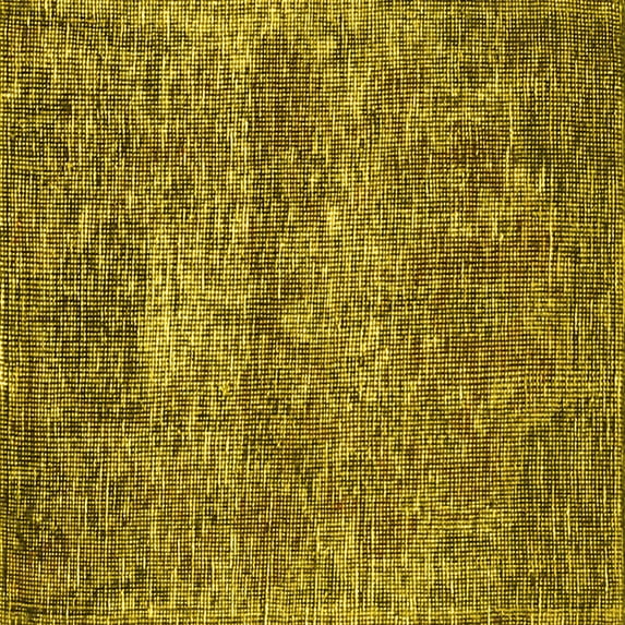 Ahgly Company Indoor Square Persian Yellow Traditional Area Rugs, 6' Square