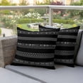thumbnail image 5 of Pack of 2 Outdoor Pillow Covers 26x26 Inch Waterproof Black White Geometric Throw Pillow Covers,Decorative Couch Pillow Case Sham Modern Striped Plaid Abstract Art Patio Pillowcases Cushion Cover, 5 of 8