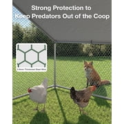YODOLLA Chicken Coop Run Chicken Playpen 130 Sq.Ft Large Walk-in Metal Chicken Cage with Chain Link Fence