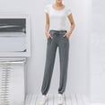thumbnail image 5 of Bigersell Women Relaxed Fit Straight Leg Pant Full Length Pants Fashion Women Leisure Sports Pants Trousers Loose Pants Pure Color Long Pants Ladies' Classic Bootcut Pants, 5 of 6