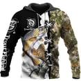 thumbnail image 3 of Nueva sudadera con capucha estampada en 3D con diseño de pesca de lucio en aguas profundas para hombres y mujeres, sudadera de moda de gran tamaño para entusiastas de la caza de peces, 3 of 5