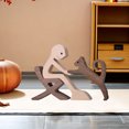 thumbnail image 4 of Homerr Personalized Wooden Ornament Wooden Carvings Ornament for Memory Gifts Nordic Style Cute Pet & Owner Loving Statues for Dog Rabbit Bird Home Custom Family Name Puzzle, 4 of 7