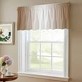 thumbnail image 6 of 2 Pack Ombre Valance for Window Brown and White Gradient Kitchen Valance Rod Pocket Short Curtain Topper Decorative Window Treatment for Living Room Bedroom 42"x18", 6 of 8