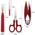 thumbnail image 2 of PEACNNG Seam Scraper Tool, Premium Stitch Remover and Thread Cutter with 2 Large + 2 Small Seam Ravers, 1 Pack of 5 Inch Scissors, 2 of 5