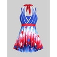 thumbnail image 1 of Traje de Baño Talla Extra Acolchado Tirantes Estampado Estrellas Rosegal  Camisetas tallas grandes, 1 of 5
