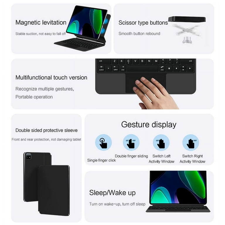 Xiaomi Pad 6 11インチ 純正マジックスマートタッチキーボードケース Portable Bluetooth Magic Keyboard for Xiaomi Pad 6 & 6 Pro