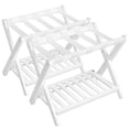 thumbnail image 1 of Juego de 2 portaequipajes SONGMICS de madera maciza, color blanco nube, 1 of 6