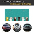 thumbnail image 5 of Sikiie Cute Cat Paw And Dog License Plate Car Front License Plate Car Decoration Car Accessories Front Tag Plate Standard Size, 5 of 8