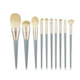 thumbnail image 1 of Juego de 10 brochas de maquillaje profesionales para rostro, sombra de ojos, delineador de ojos, base, rubor, labios, brochas de maquillaje en polvo, líquido, crema, cosméticos, herramienta de brocha, 1 of 1