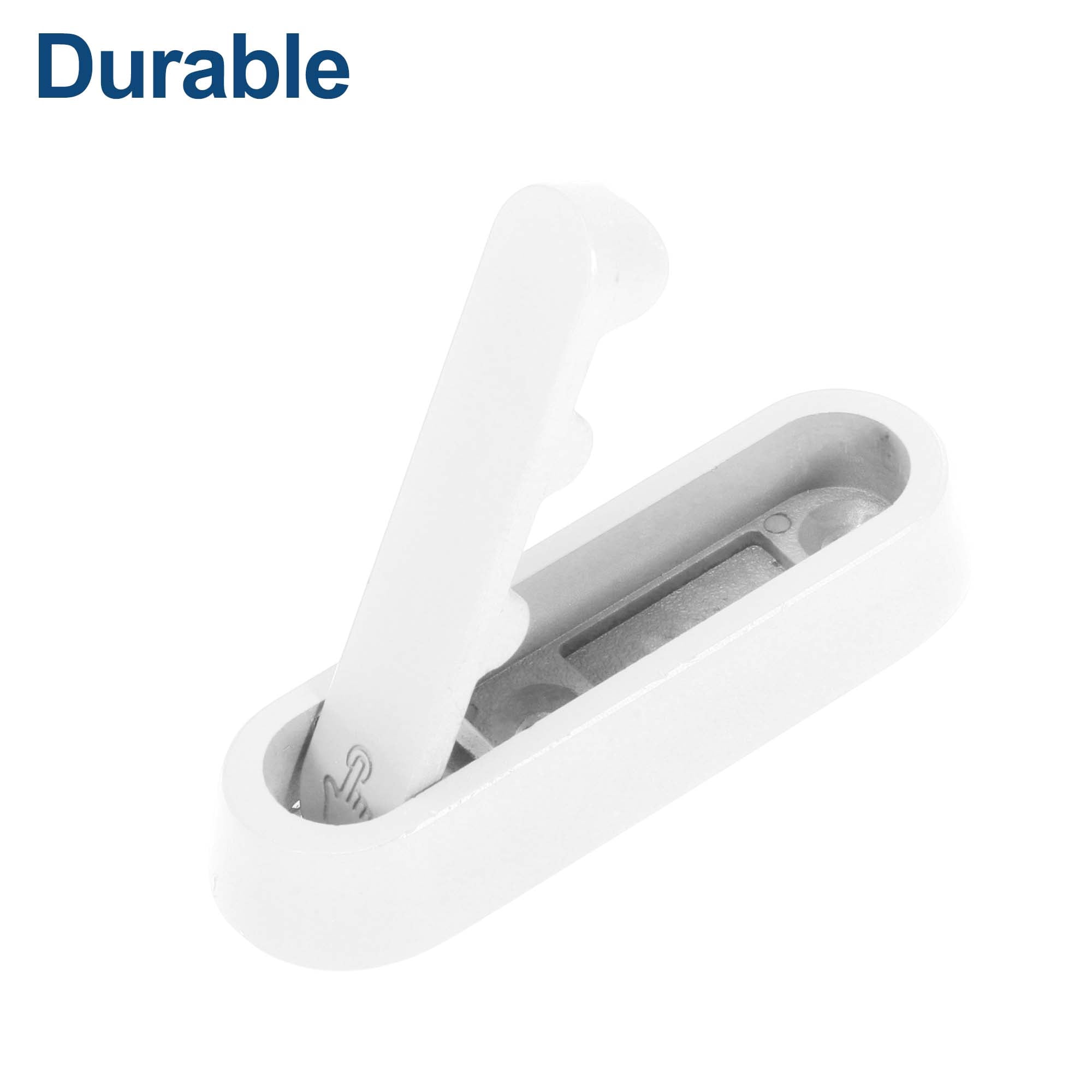 Unique Bargains Round Coat Hook Wall Mount Folding Hook White 2.87"x0.91"x0.47"