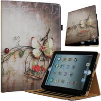 JYtrend Case for 10.5 inch iPad Air 3 /Pro 10.5, Cover with Pocket (Butterfly Flower)