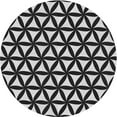 thumbnail image 1 of Ahgly Company Machine Washable Indoor Round Transitional Midnight Gray Area Rugs, 4' Round, 1 of 7