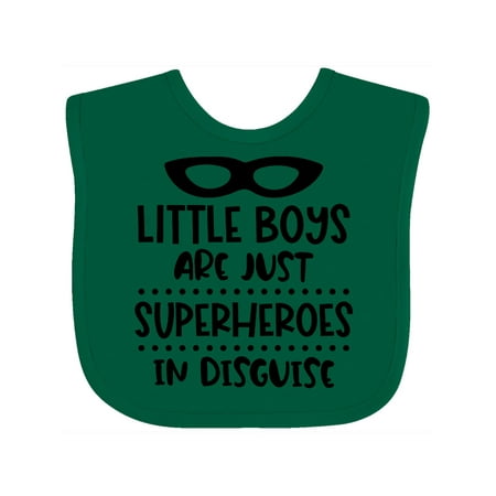

Inktastic Little Boys are Just Superheroes in Disguise with Mask Gift Baby Boy Bib