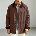 thumbnail image 4 of Rvwovn Barn Jacket for Men, Button Down Vintage Casual Work Jakcet with Patch Pockets, Spring Fall Outdoor Wear, 4 of 7