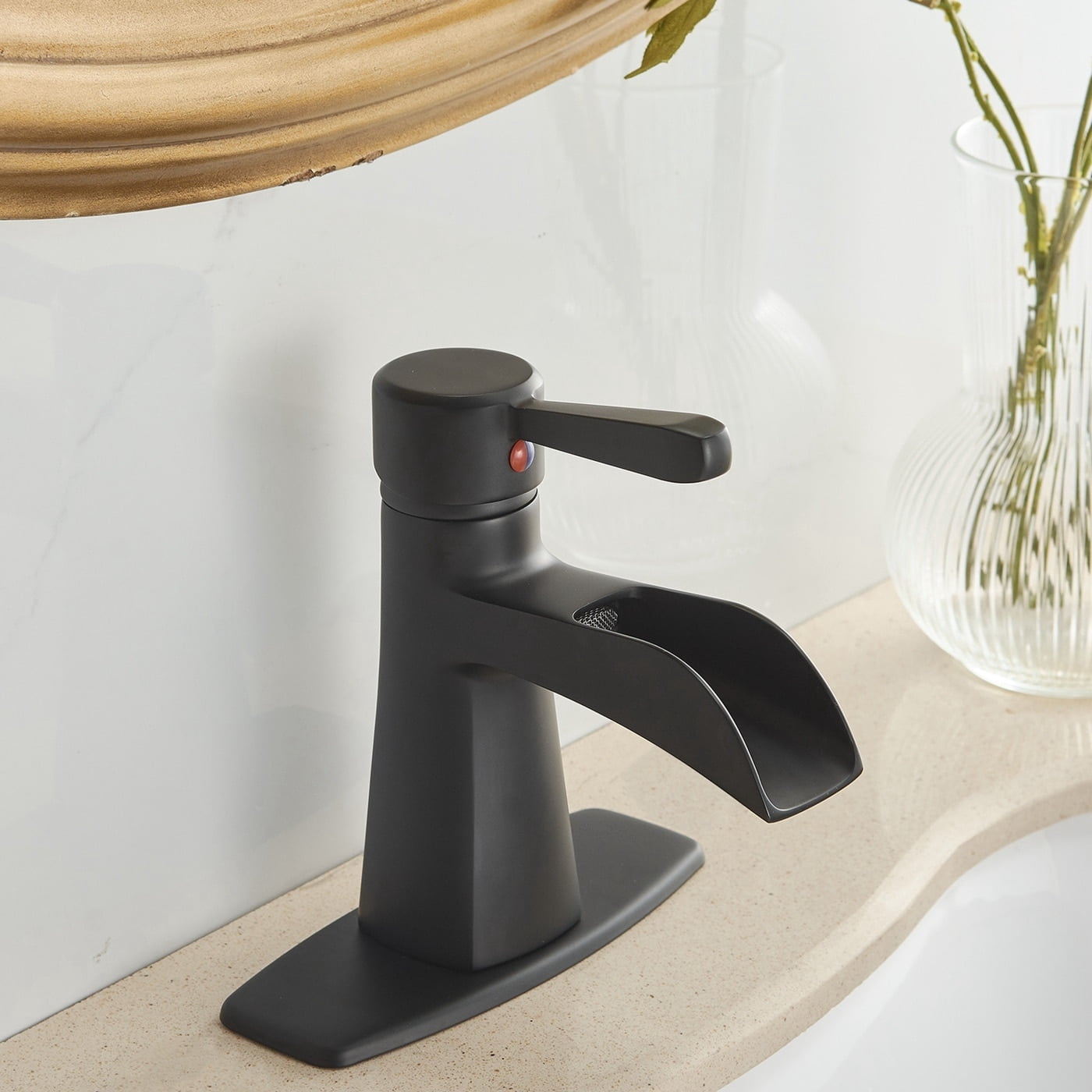 Single-Handle Widespread Bathroom Sink Faucet Nickel Brushed 