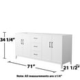 thumbnail image 6 of Wyndham Collection Wch717172d-Cx-Mxx Elan 71" Double Free Standing Vanity Cabinet Only -, 6 of 7