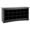 thumbnail image 1 of Wright Home Banc de Rangement pour Chaussures à 18 Casiers en Bois, Fini Noir, 1 of 4