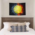 thumbnail image 4 of Kdxio Tennis Ball In Fire And Water Wall Hanging Tapestries Banner For Bedroom College Dorm Home Living Room Party Decor 29X37 In, 4 of 8