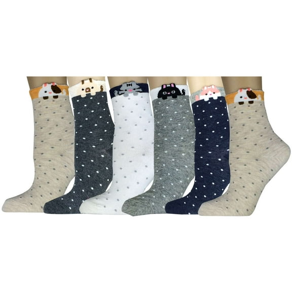 Women Girl Cartoon Animal Design Lovely Novelty Cute Casual Cotton Socks Gift Idea