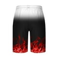 thumbnail image 4 of Stamzod Mens Swim Trunks Quick Dry Plus Size Swim Shorts with Drawstring Pocket Funny Flame Digital Print Mens Beach Shorts Swimwear, 4 of 4
