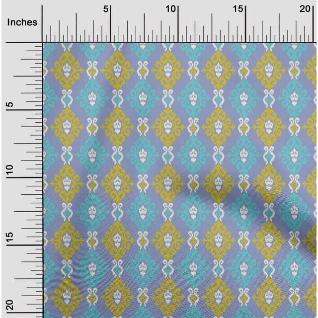 oneOone Silk Tabby Fabric Swirl Ikat Printed Craft Fabric BTY 42 Inch Wide