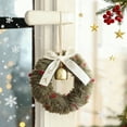 thumbnail image 6 of NWOKYZGH 1Pc Plush Christmas Kitchen Cabinet Wreaths with Bow 4.72 Inch Mini Christmas Wreath Small Kitchen Xmas Decor for Window Door, 6 of 6