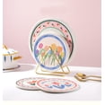thumbnail image 3 of Modern Coaster Holder Triangle Gold Iron Metal Coaster Holder Mail Holder DVD Disc Holder Storage Caddy for Both Round and Square Coasters Fit 4 to 9 Pieces Coasters, 6Inch, 3 of 5