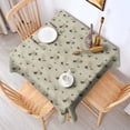 thumbnail image 2 of Beige Leaf Butterfly Pattern Square Tablecloth,Waterproof Square Table Cover,Wipeable Spillproof Washable Table Cover for Home Kitchen Party Decor 42"X42"(107x107cm), 2 of 6