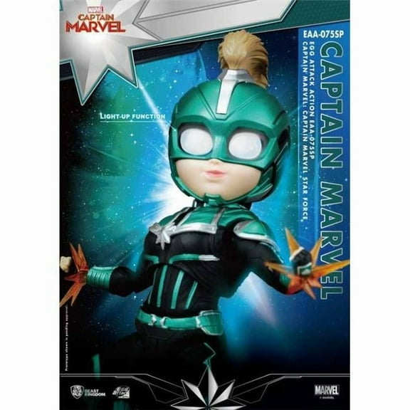 Beast Kingdom EAA-075SP Captain Marvel Carol Danvers Star Force Version Egg Attack Action Figure
