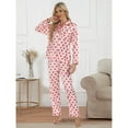 thumbnail image 7 of Pajamas for Women Trendy Long Sleeve Shirt Pants 2 Piece Women Pjs Sets,A2-Pink,M, 7 of 7