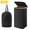 Black, variant on Norcho 100L Laundry Basket with Lid, Large Foldable Laundry Hamper with Bamboo Handles and Removable Bag, Black, Back to School