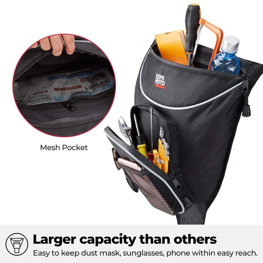 Kemimoto UTV Cab Pack Center Seat Bag Compatible with Polaris RZR XP 1000 Turbo S 900 570 800 2014-2022