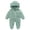 Mint Green, variant on BCSIOAOI baby one piece Hooded Zip Footed Winter Snowsuit Warm One Piece Romper for Boys and Girls