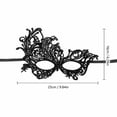 thumbnail image 2 of Red Lace Masquerade Mask for Women 10 Inch, Venetian Masquerade Mask for Masquerade Party Mardi Gras Mask for Halloween Party, 1 Pack, 2 of 3