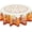 Pumpkin, variant on Vintage Floral Round Tablecloth 60 Inch Rose Butterfly Bird Table Cloth Elegant Rustic Farmhouse Polyester Table Cover Decorative for Indoor Outdoor Kitchen Dining Party