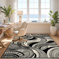 thumbnail image 3 of Design&I 4'x6' Ultra Soft Area Rug, Door Contemporary Graphic Sweeping Decorative Asymmetric Curved None Fluffy Washable Non Shedding for Bedroom Living Room Home Office, 3 of 7