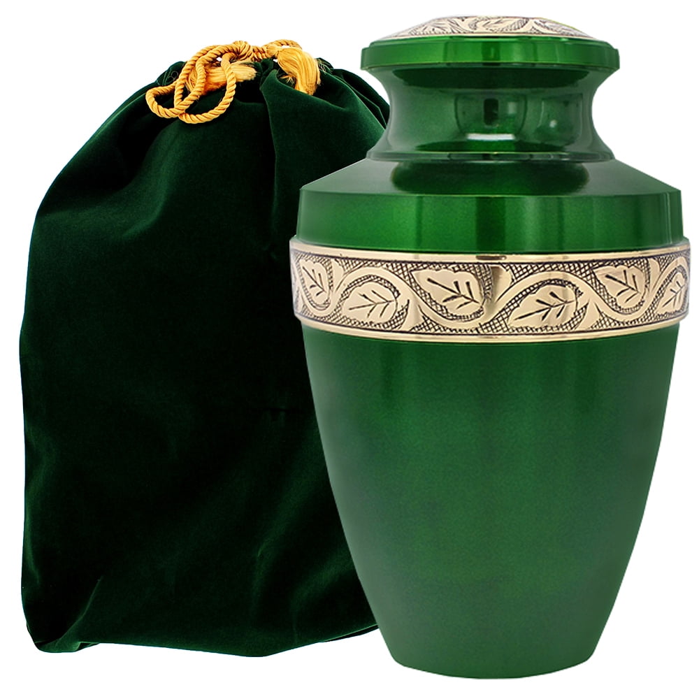 Trupoint Memorials Serenity Green Large Adult Urns For Cremation Ashes