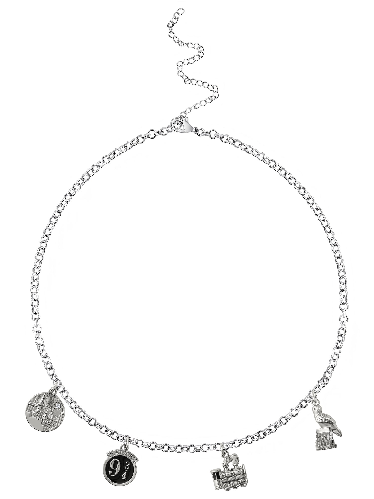 Warner Bros- Harry Potter Base Metal Silver-Tone and Enamel Adult/Tween 4-Piece Charm Set