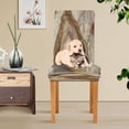 thumbnail image 6 of BZSMCE Chairs Slipcovers Dining Chair Covers Cappuccino Painting Creative Pattern, 6 of 7