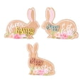 thumbnail image 4 of kurtrusly Forest Animals Decorations Rabbit Wooden Ornaments For Easter Celebration Fairty Party Decorations YELLOW EASTER, 4 of 6