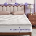 thumbnail image 4 of Twin XL Size Dual Layer 3 Inch Mattress Topper, 2 Inch Cooling Gel Memory Foam +1 Inch Tencel Quilted Pillow Top Bed Pad with Elastic Deep Pocket Cover , Medium Firm for Pressure Relief, White, 4 of 10