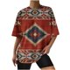 thumbnail image 1 of Blusa de manga corta con estampado de cuello redondo informal para mujer a la moda, Tops de verano OAVQHLG3B Store lin121212, 1 of 4