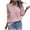 Pink, variant on Gnshining Stand Collar Button Sweatshirts for Women Long Sleeve Lapel Solid Color Tunic Tops Fall Fashion Lightweight Soft Pullovers with Pocket