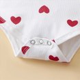 thumbnail image 4 of NOLDARES Newborn Baby Girl Clothes Toddler Long Sleeve Ruffle Romper Top Infant Skirt Set Little Girl Overall Dress(Red,3-6 M), 4 of 5